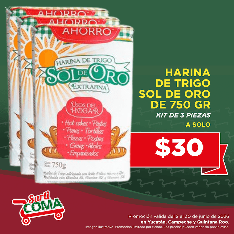 HARINA DE TRIGO SOL DE ORO 750 GR