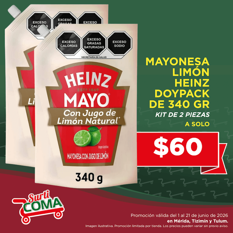 MAYONESA LIMON HEINZ DOYPACK 340GR