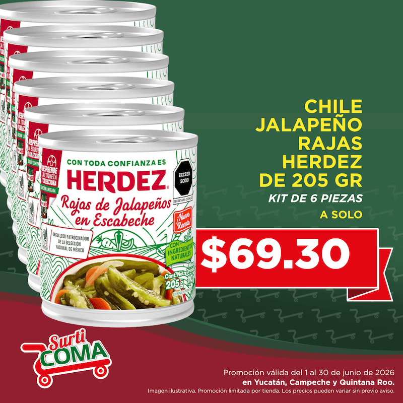 CHILE JALAPEÑO RAJAS HERDEZ 205GR